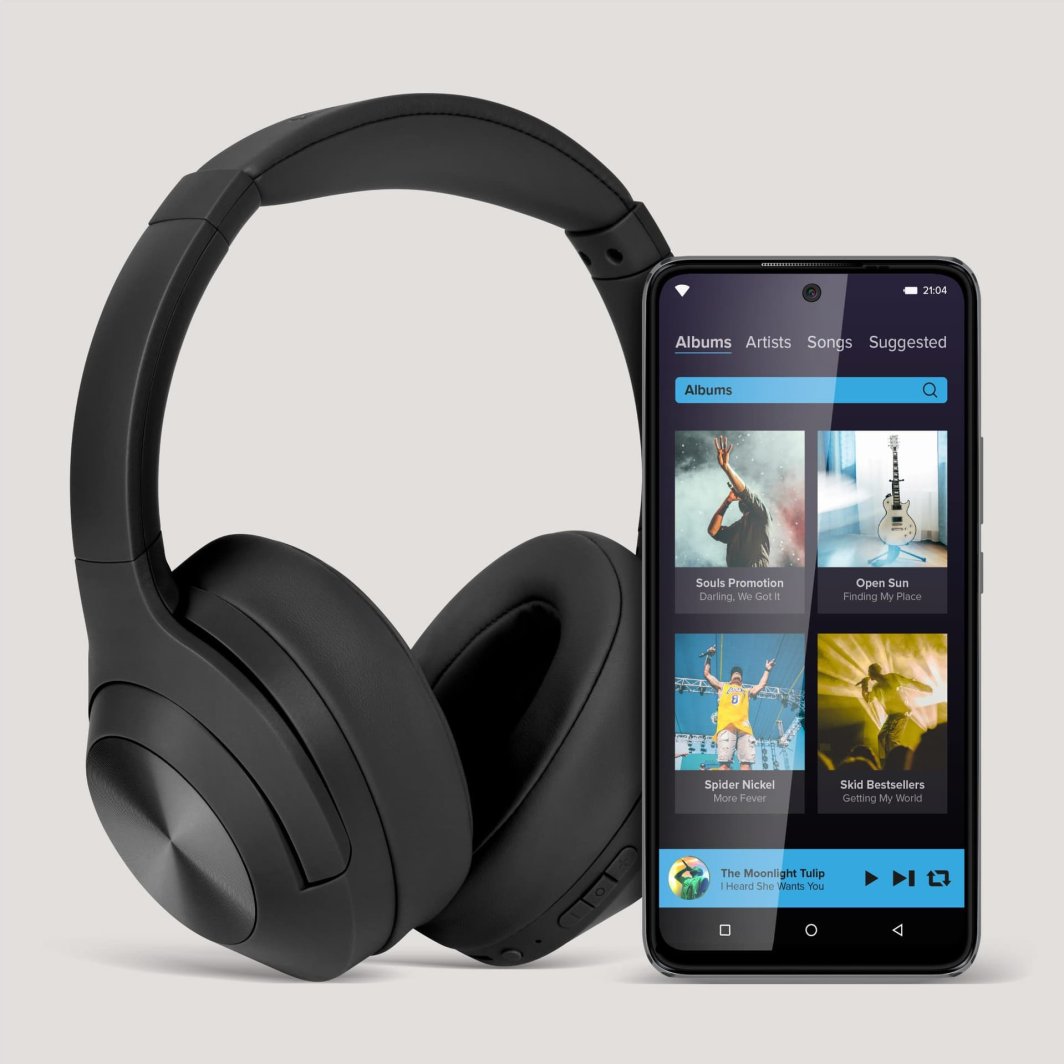 Kufje wireless On Ear Kruger&Matz KM0672 B, 40mm, 20Hz 20kHz, të zeza