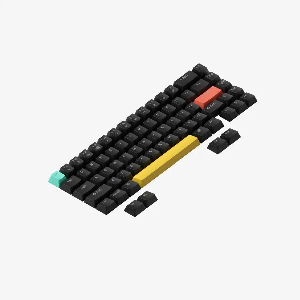 Keycaps Nuphy Cherry Profile Shine Through Halo65, profil Cherry, me ndriçim përshkues, shumëngjyrëshe