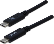 Kabllo USB Logo USB C në USB C, 1 m, 5 Gb/s, i zi