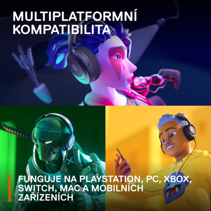 Kufje SteelSeries Arctis Nova 1P, të zeza