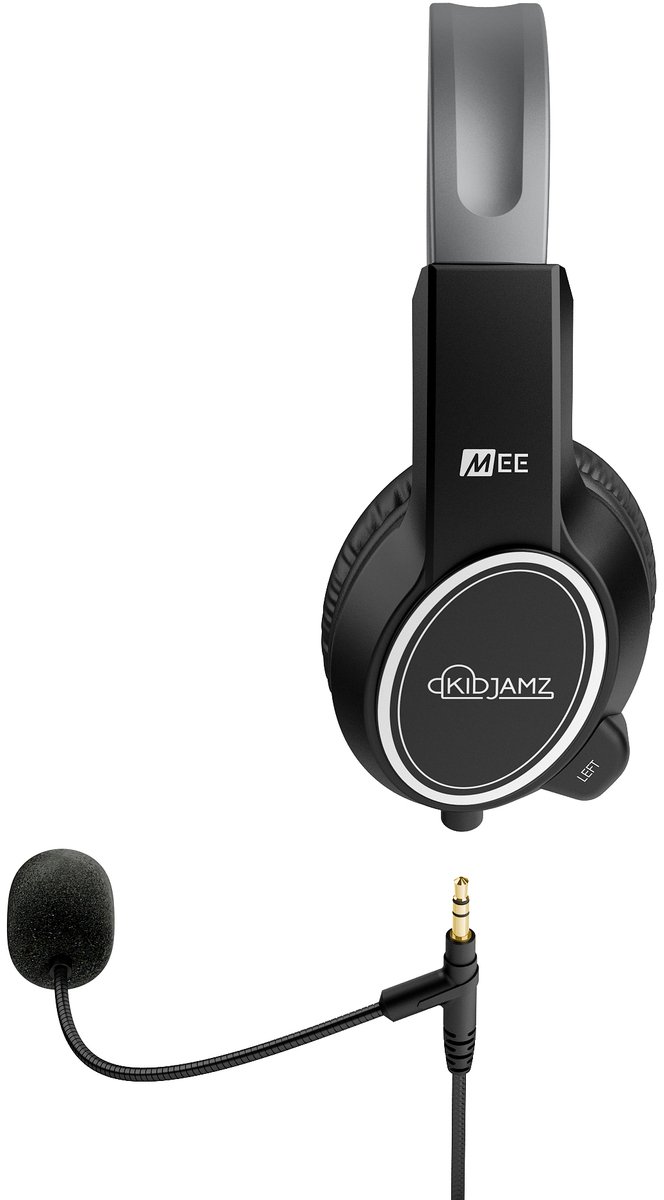 Kufje për fëmijë Mee Audio KidJamz KJ35, mikrofon boom, kufizues volum, të zeza