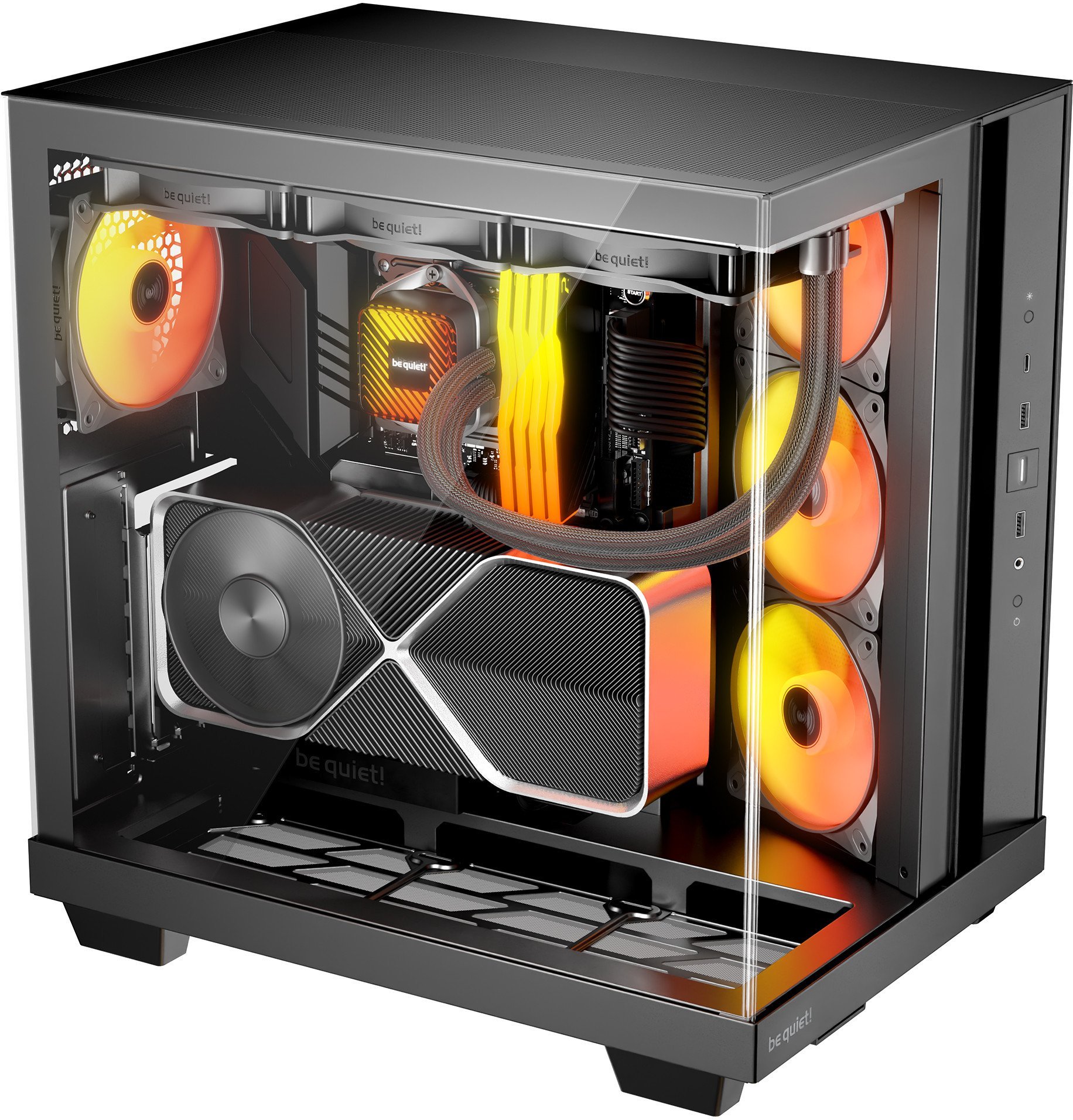 Kasa PC Be Quiet Light Base 500 LX, MIDI Tower, ARGB, e zezë