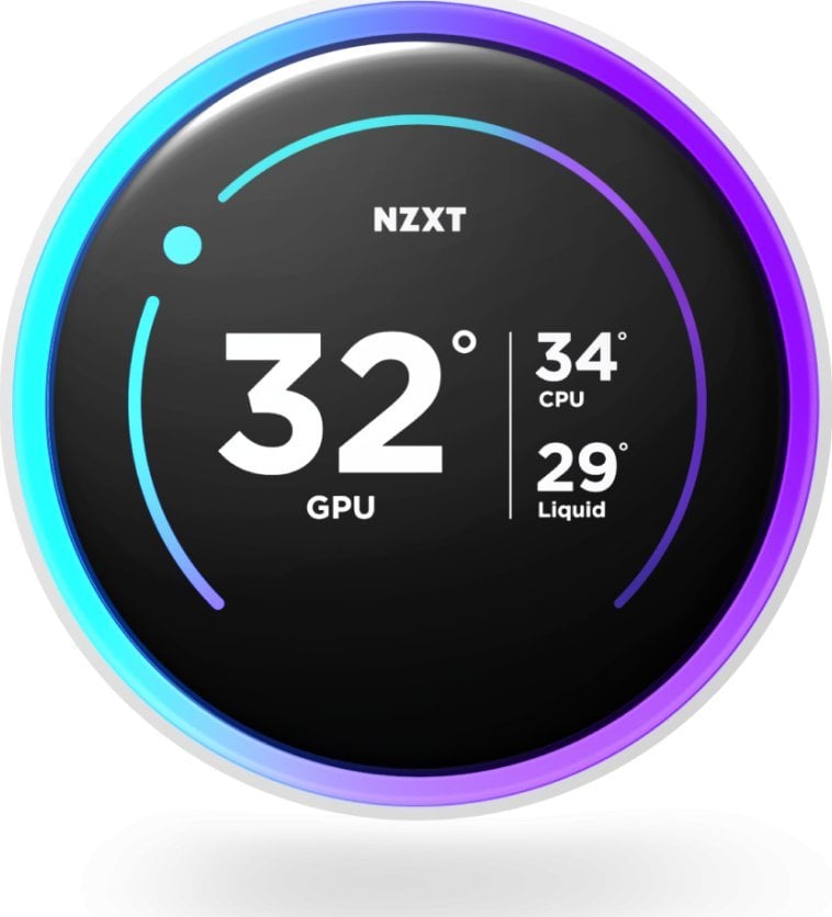 Ftohës uji për procesor NZXT Kraken Elite 360 RGB, 360 mm, ekran IPS 2.72", i bardhë