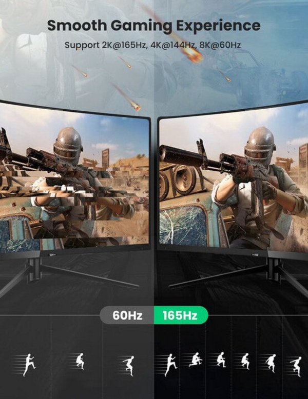 Кабел UGREEN	Displayport, 8K @ 60Hz, 2m, црн