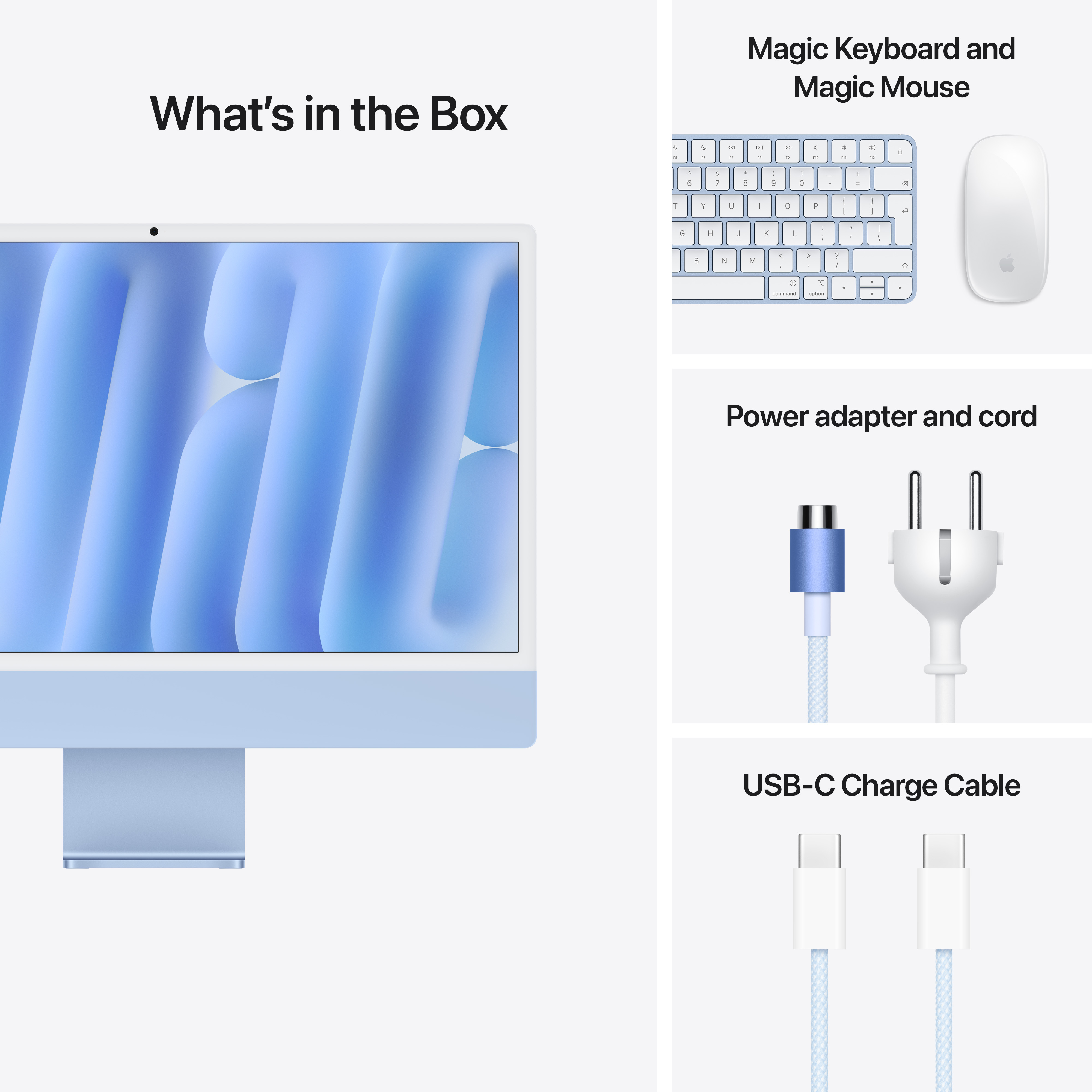 Apple iMac 24", M4 8‑core, 16GB, 256GB SSD, 8‑core GPU, Blue