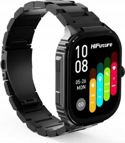 Ora inteligjente HiFuture Ultra3 Pro, 1.96", Bluetooth, e zezë