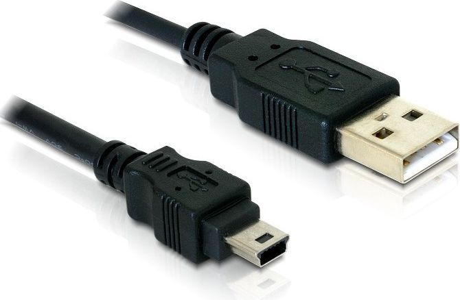 Kabllo USB Delock USB A - MiniUSB 82252, 1.5m, e zezë