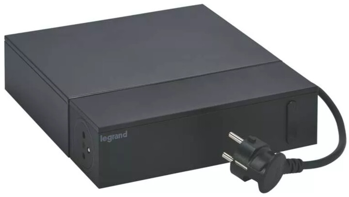 Mbrojtës për shkarkesa elektrike Legrand, 8 priza, 2m, i zi