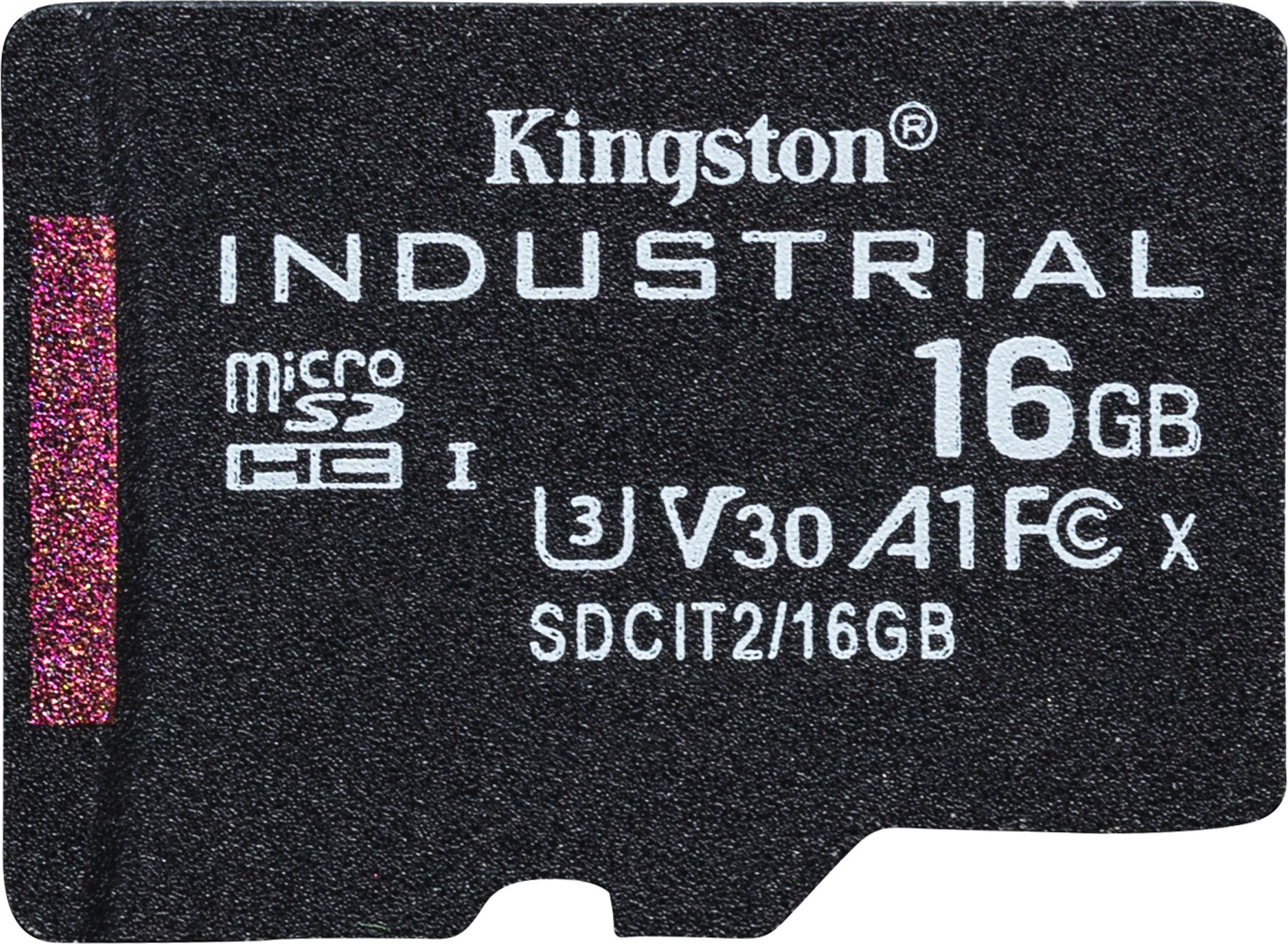 Kartë Kingston Industrial MicroSDHC, 16GB, Class 10, UHS-I, U3, V30, e zezë
