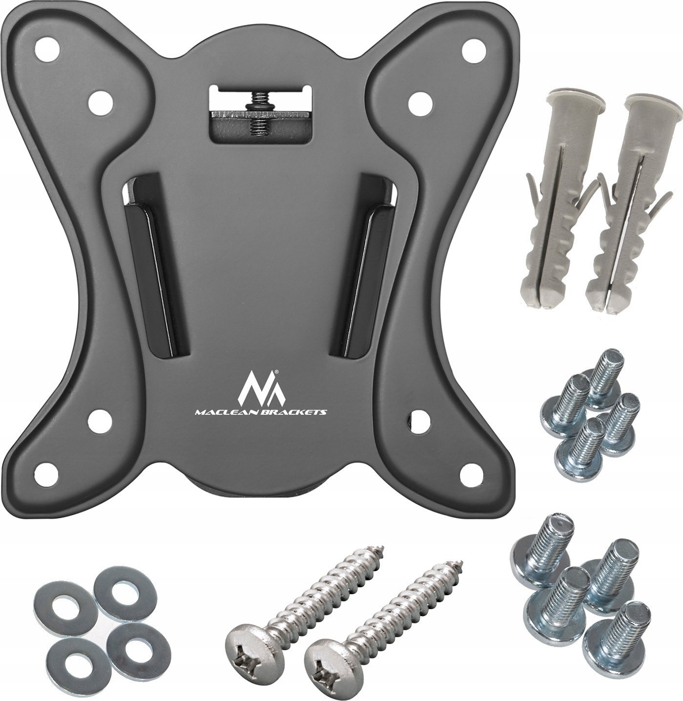 Mbajtëse muri për TV Maclean MC-715A, 13"-27", VESA 100x100, 25kg, e zezë