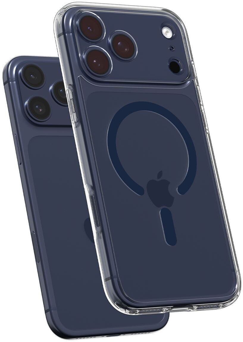 Mbështjellëse telefoni Spigen Ultra Hybrid MagSafe, për iPhone 17 Pro Max, transparente blu e thellë