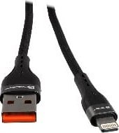 Kabllo karikimi TRACER USB A në Lightning, 1m, 48W, e zezë