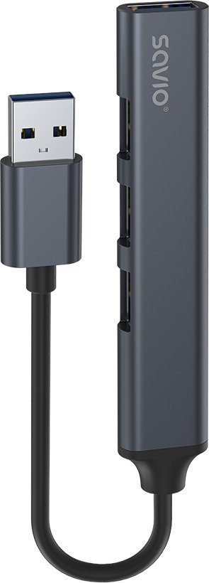 Hub USB Savio AK-70, multiport, gri