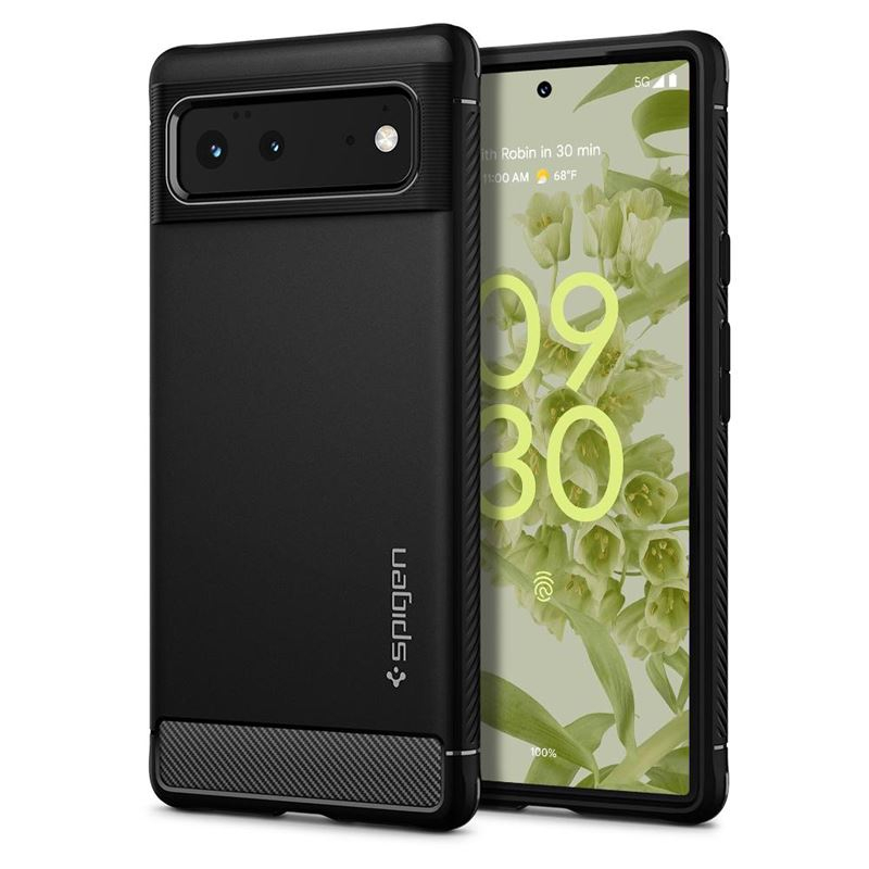 Mbështjellëse për Google Pixel 6a Spigen Rugged Armor, e zezë