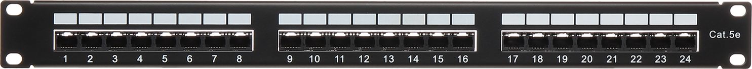 Patch panel Delta PP-24/RJ/C, 24 porta RJ-45, Cat 5e, 1U, i zi