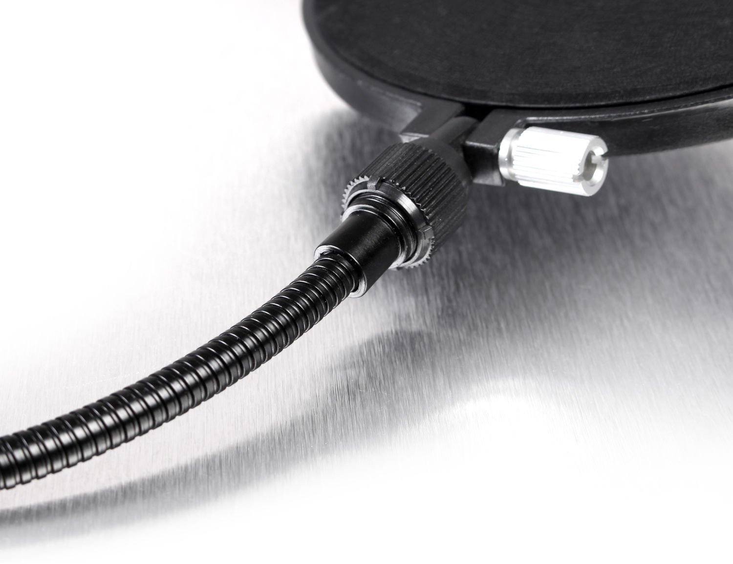 Filter pop për mikrofon Mozos PS-3, krah fleksibil 25 cm, i zi