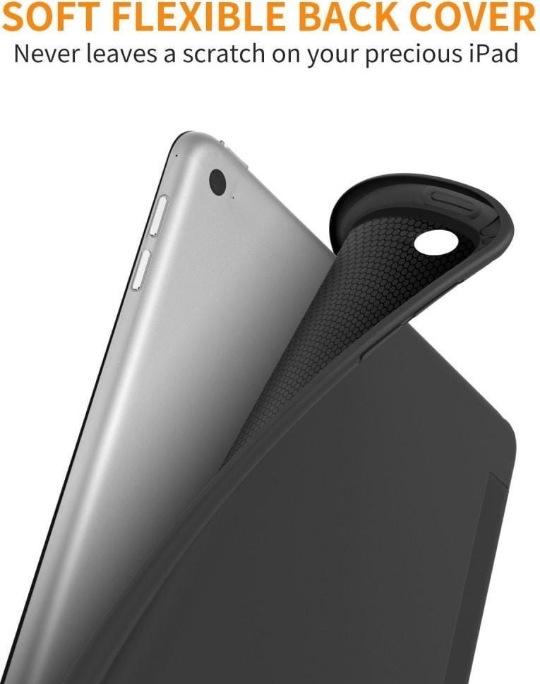 Mbrojtëse tableti Tech-Protect Smartcase, për iPad 9.7", smart wake up, gri