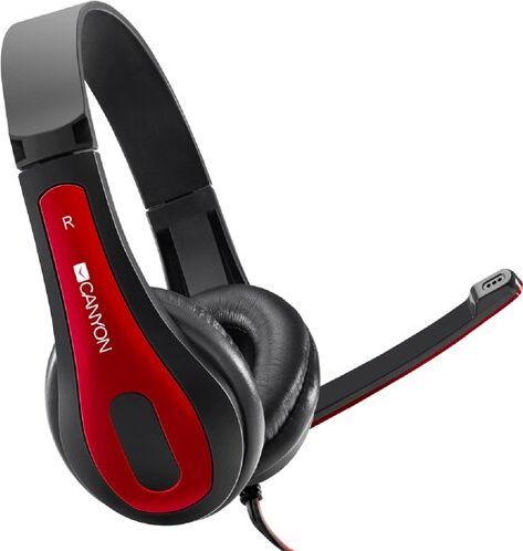Kufje gaming Canyon HSC-1 CNS-CHSC1BR, 3.5mm, me mikrofon, të kuqe