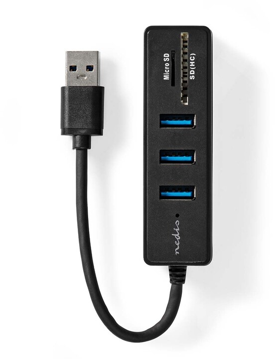 USB hub Nedis USB - USB-A 3x USB 3.2 Gen 1 SD & MicroSD