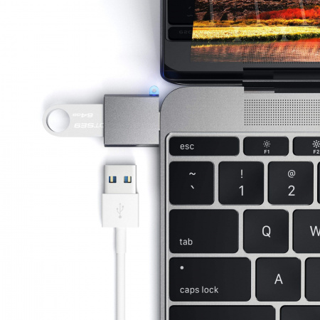 Përshtatës Satechi USB-C - USB-A 3.0, i hirtë