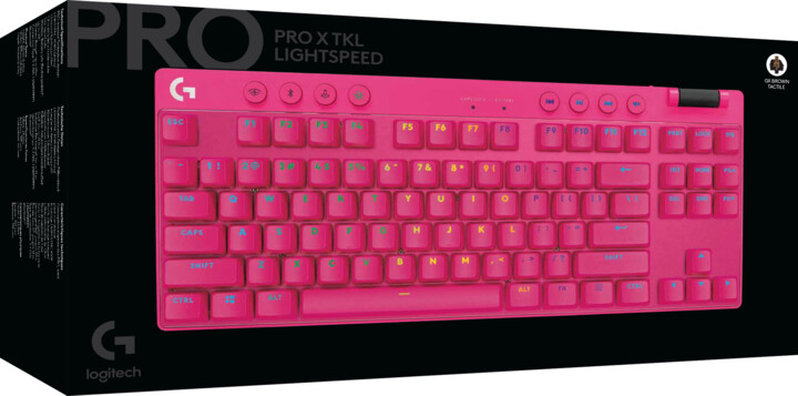 Tastierë Logitech G Pro X TKL Lightspeed, GX Brown, US, rozë