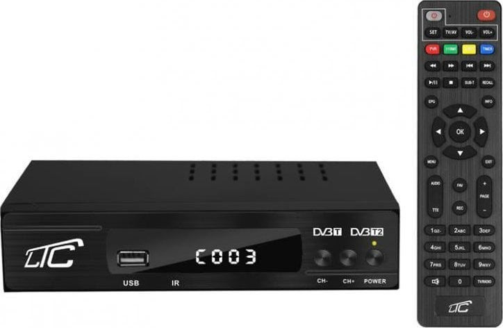 Tuner tokësor LTC DVB507, DVB T T2, Full HD, i zi