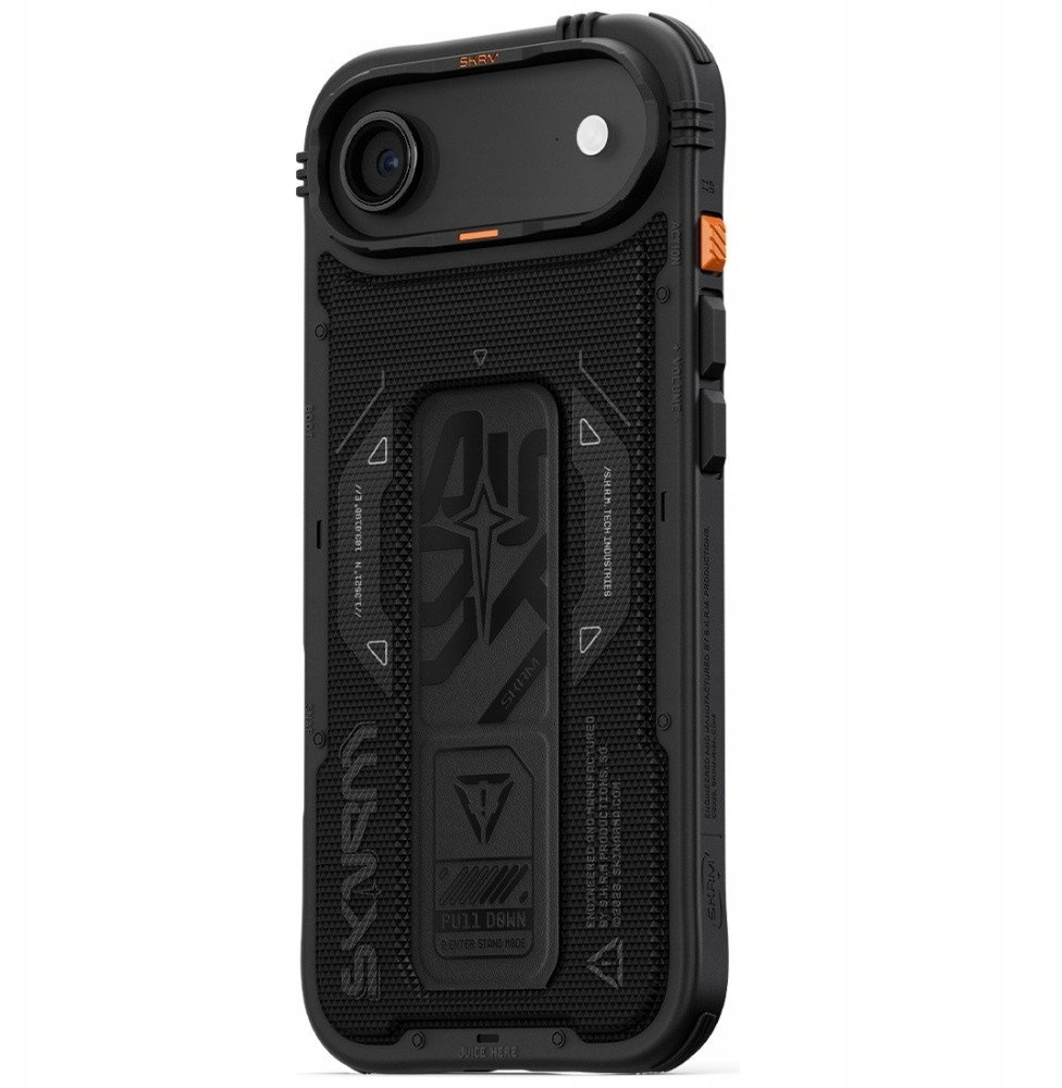 Mbrojtëse telefoni Skinarma Phantom për iPhone Air, karikim magnetik, grip stand, e zezë