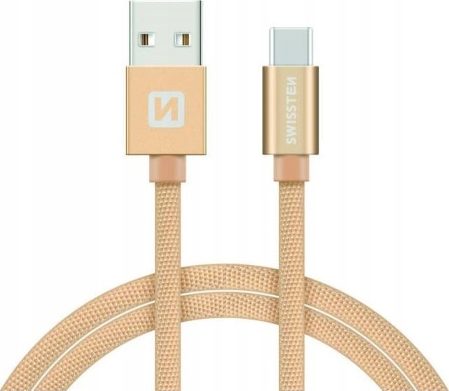 Kabllo USB në USB C Swissten, 1.2m, e artë