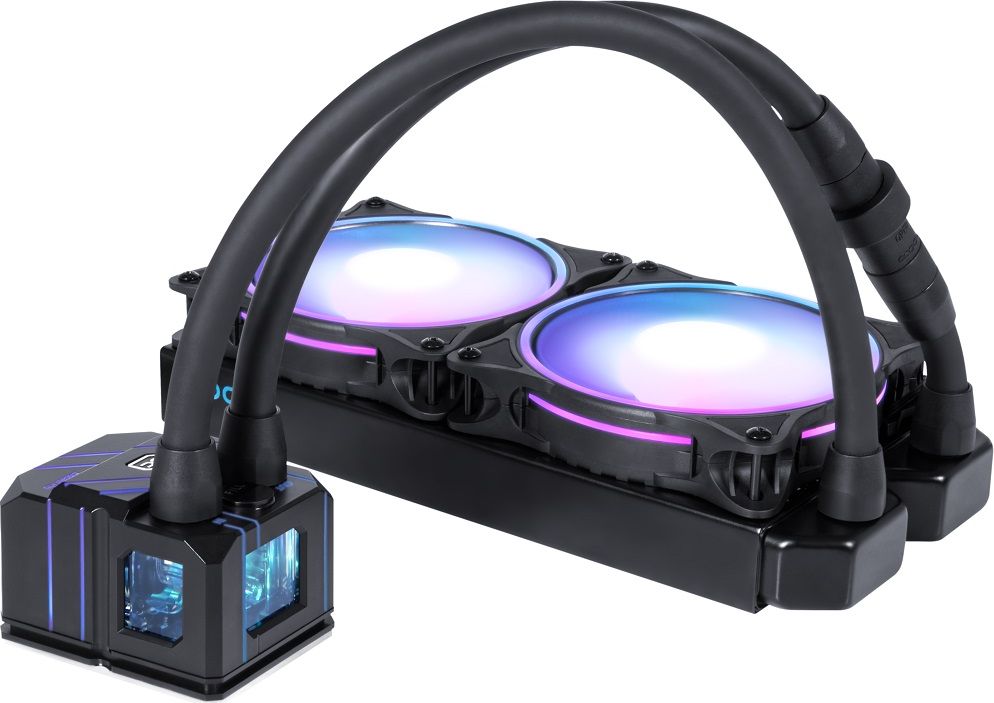 Ftohës uji CPU Alphacool Eisbaer Pro Aurora 240, radiator 240 mm, ARGB, i zi