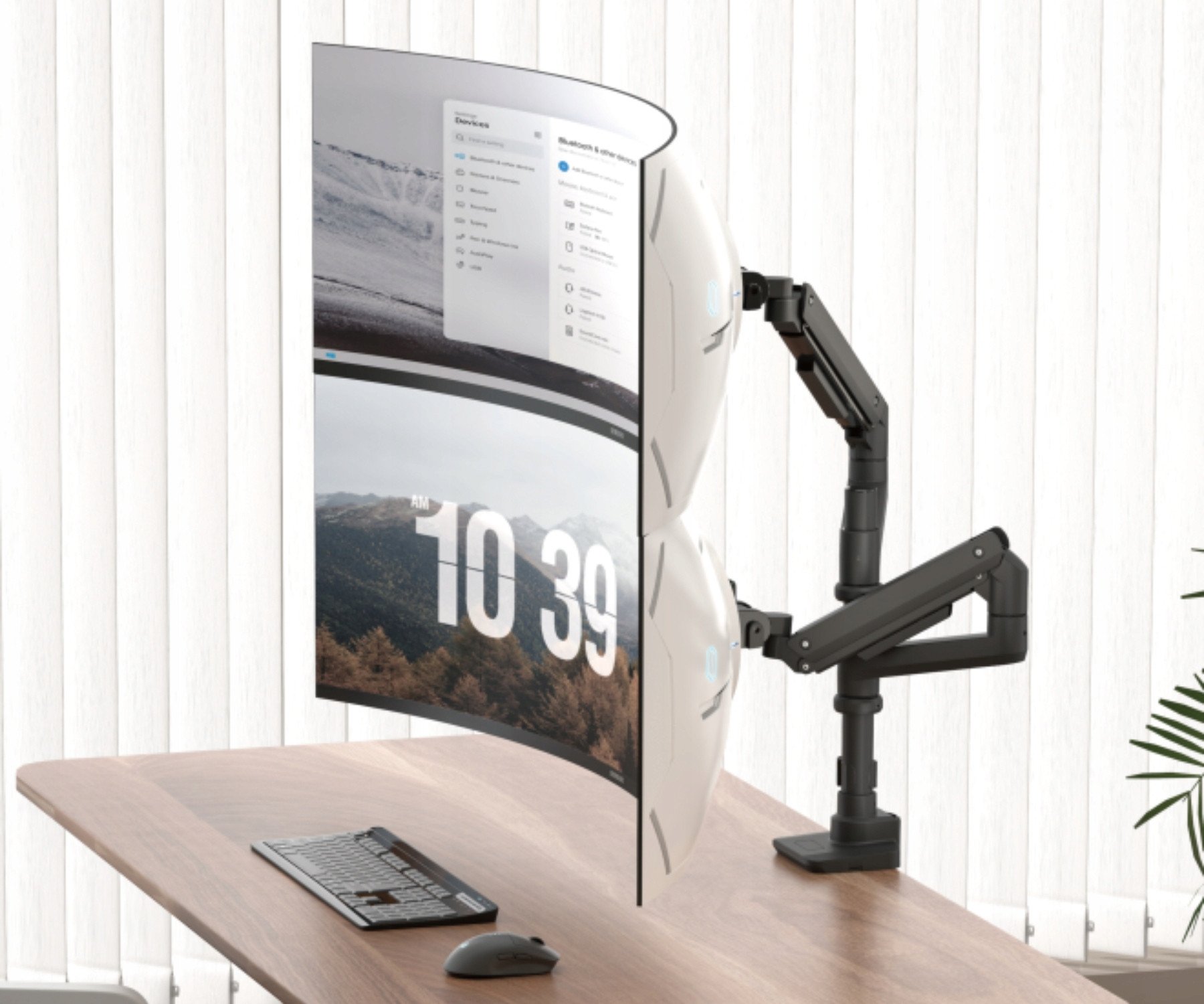 Mbajtës monitori BRATECK LDT69 C024P, montim në tavolinë, gas spring, i zi