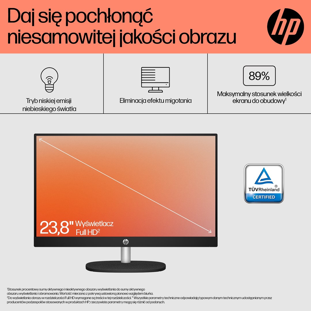 Kompjuter All-in-One HP 24-cr0005nw, Ryzen 5 7520U, 23.8", 8GB RAM, i bardhë