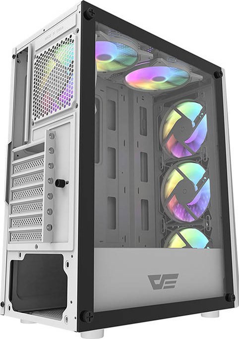 Kasë Darkflash DK150 RGB, e bardhë, Midi Tower