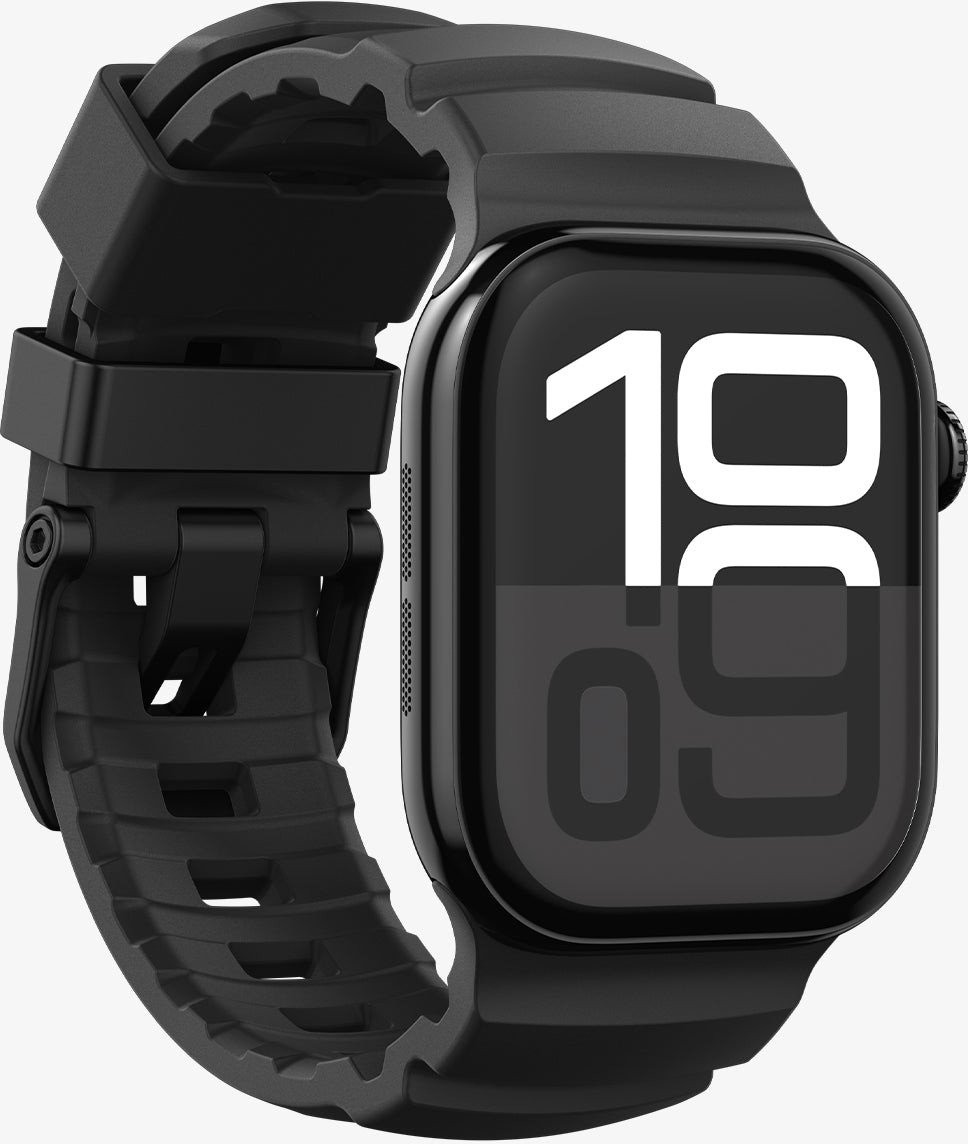 Rrip silikoni Spigen Silicone Band, për Apple Watch 49mm 46mm 45mm 44mm, i zi