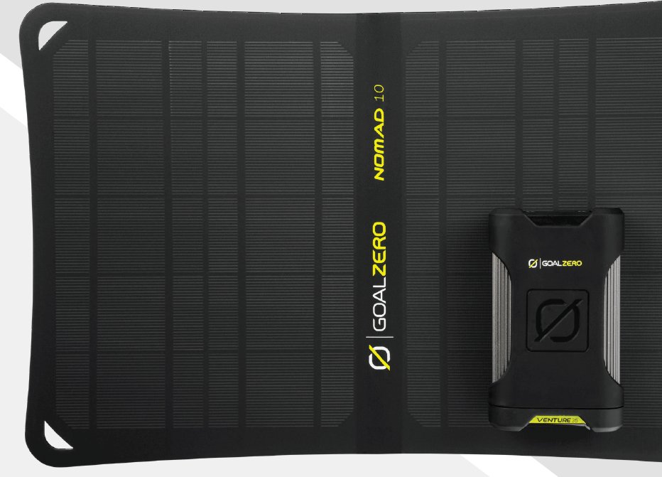 Set karikues diellor Goal Zero Venture 35 Nomad 10, 9600mAh, IP67, i zi