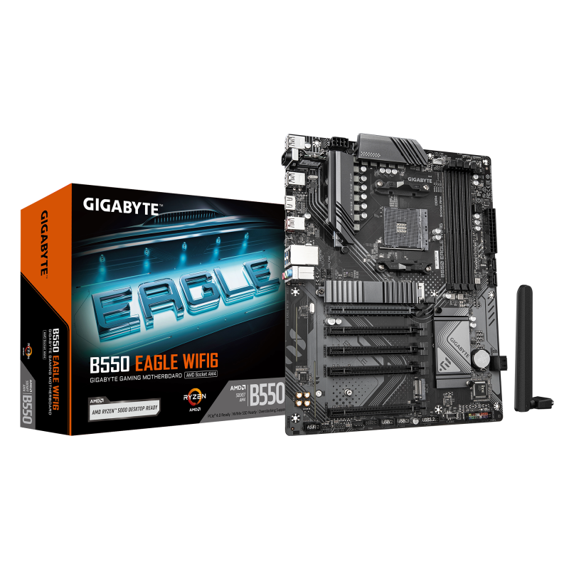 Pllakë amë Gigabyte B550 Eagle WiFi 6, ATX, DDR4, AMD AM4
