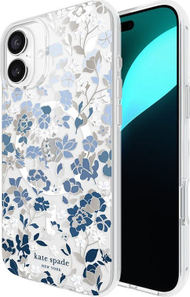 Mbulesë telefoni Kate Spade New York Flowerbed, MagSafe, për iPhone 16 Plus, blu