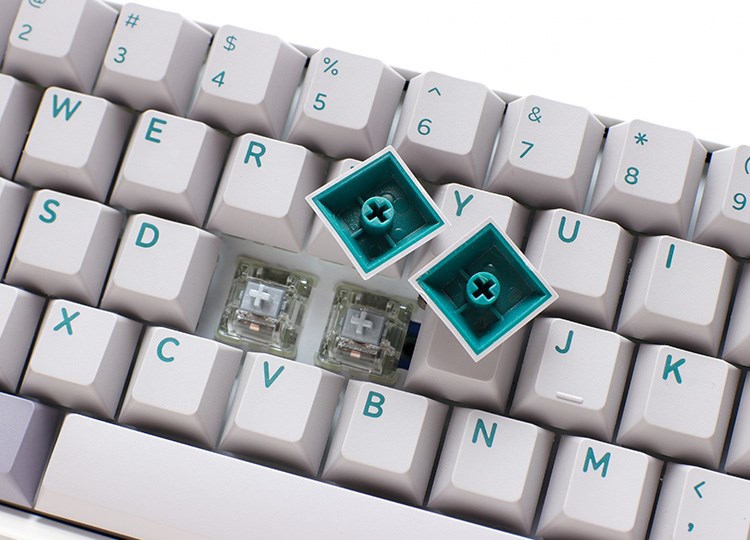 Tastierë Ducky One 3 Mist Mini, Cherry MX Ergo Clear, RGB, e hirtë