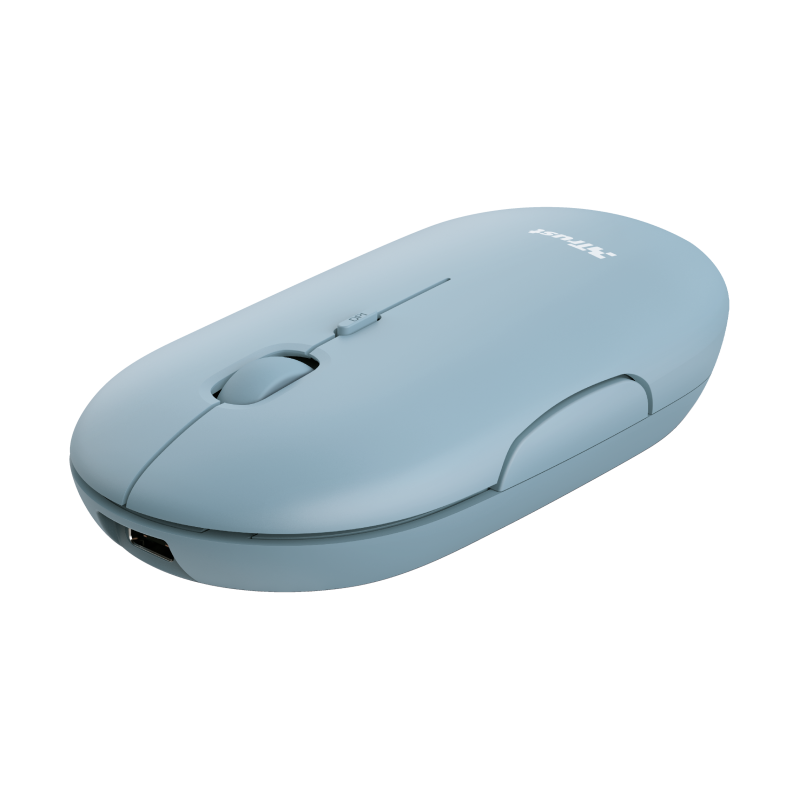 Maus TRUST PUCK/, optik, 1600 DPI/USB + bluetooth, i kaltër