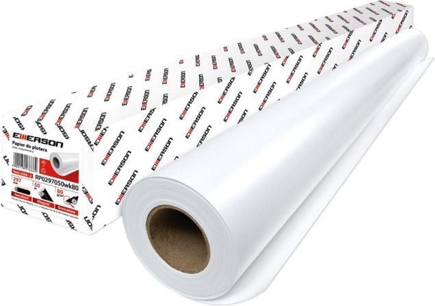 Letër plotteri Emerson RX0594100WK80, 594mm x 100m, 80g/m², e bardhë