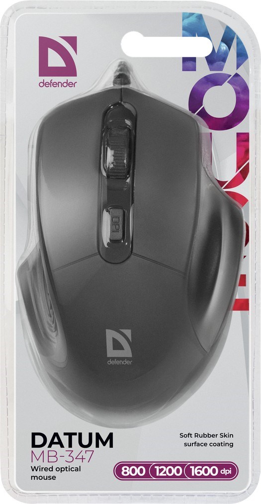 Maus Defender Datum, me kabllo, USB, i zi 4
