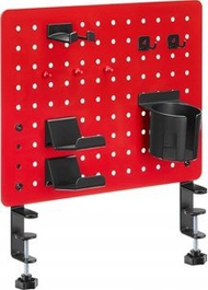 Tabelë organizuese Powerton Pegboard, çelik, e kuqe/zezë