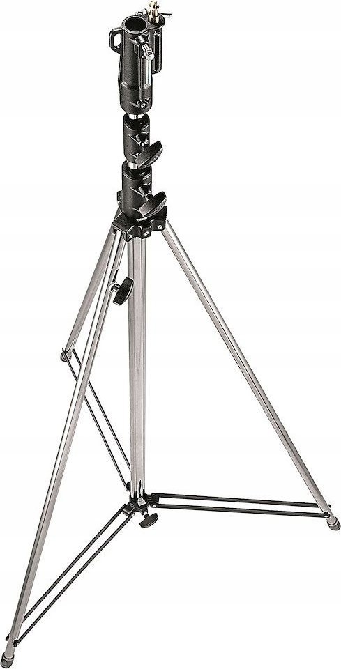 Tripod ndriçimi Manfrotto 111CSU, lartësi 380 cm, profesional, argjendtë