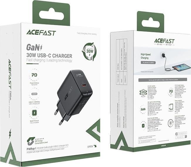 Karikues muri ACEFAST USB C GaN, 30W, PD QC 3.0 PPS, i bardhë