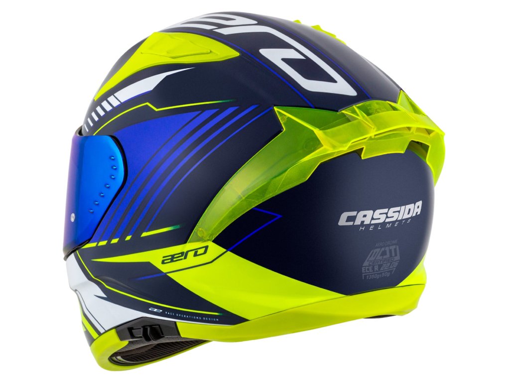 Kaskë moto Cassida Aero Drome, full face, polikarbonat, e zezë