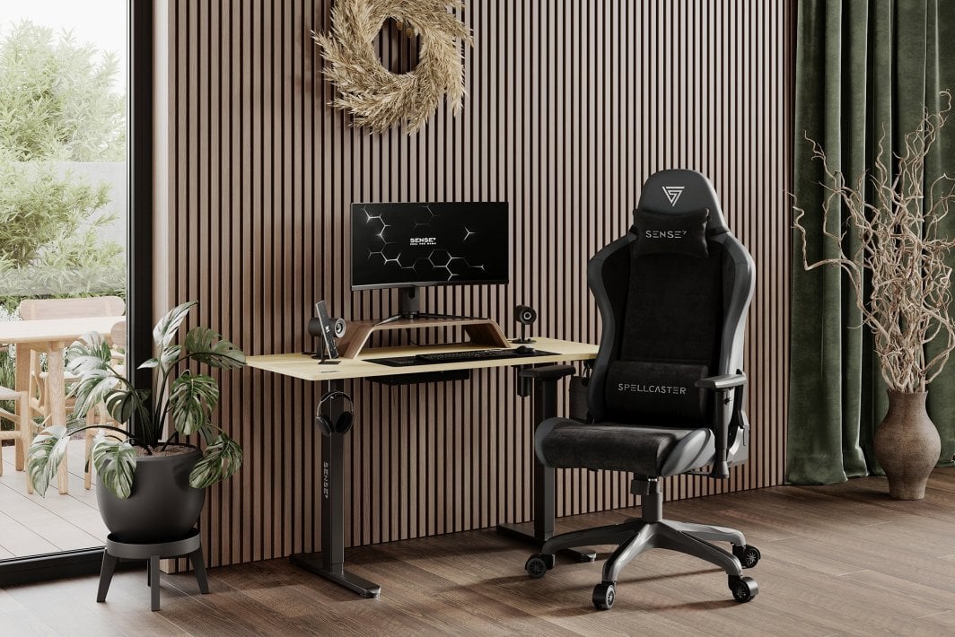 [OUTLET] Karrige SENSE7 Spellcaster FUKU, material+lëkurë, e zezë