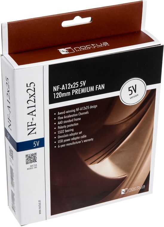 Ftohës Noctua NF-A12x25 5V, 120 mm