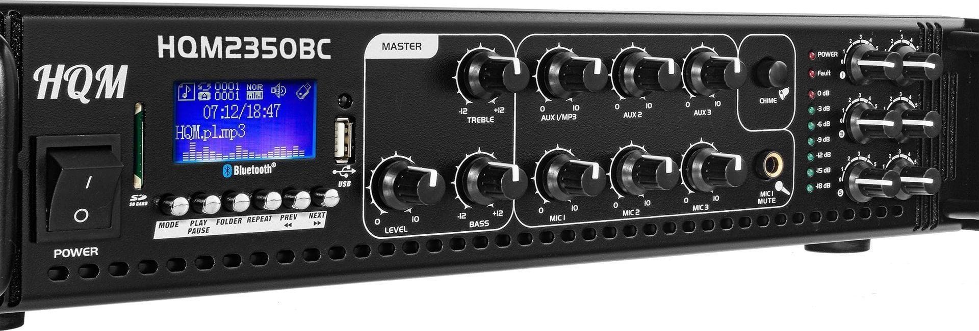 Amplifikator PA Hqm, 350W RMS, 6 zona, Bluetooth