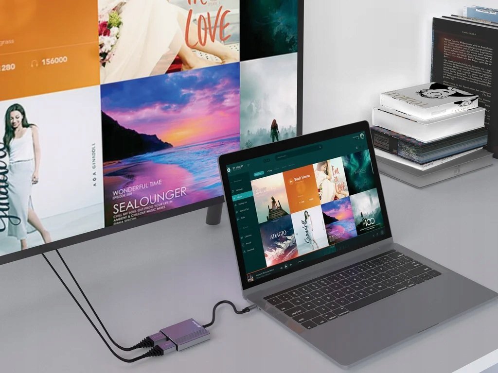 Dok USB-C Sandberg Dock 2xHDMI USB PD, 2x HDMI, USB-A, gri