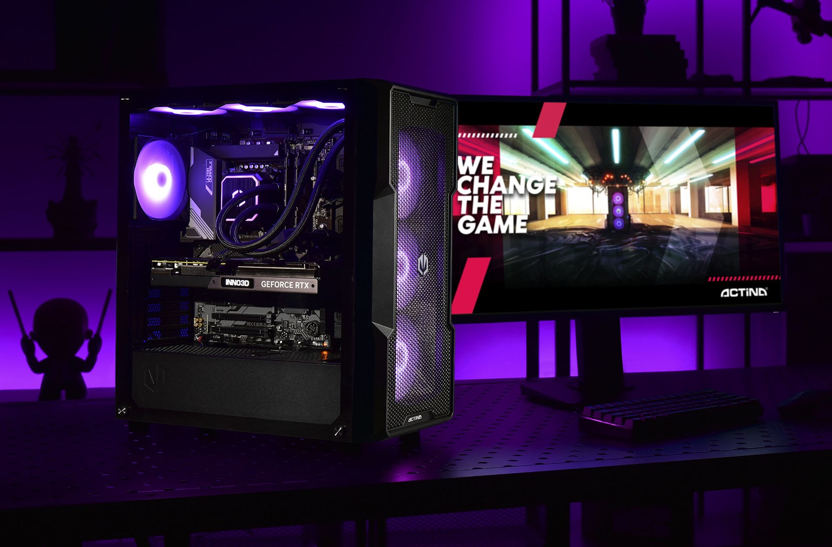 Kompjuter Actina, Core i5-14600KF, 32GB DDR5, RTX 4070 Ti Super, i zi