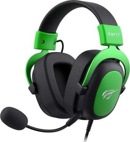 Kufje gaming Havit H2002d, me kabllo 3.5mm, mikrofon, të zeza jeshile